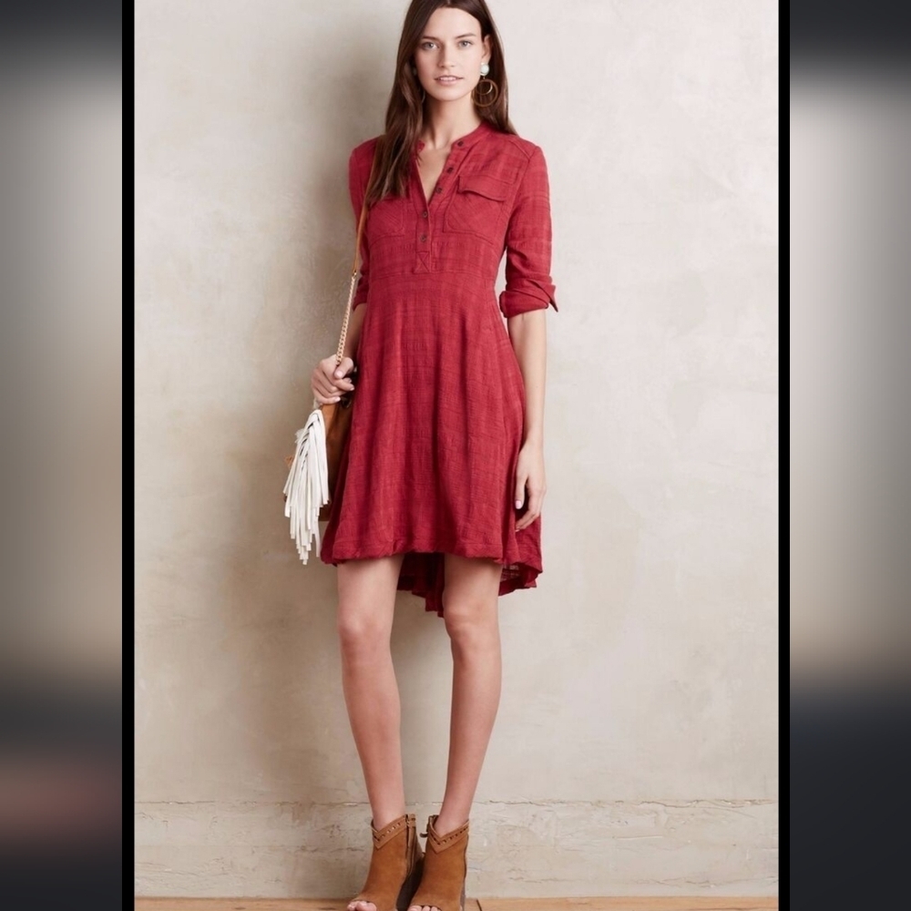 ❤️ ANTHROPOLOGIE HOLDING HORSES COTTON DRESS, 0